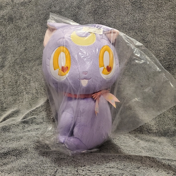 Sailor Moon Luna Cat Super Big Plushy Ribbon Style Banpresto Japan Toreba - Picture 1 of 3